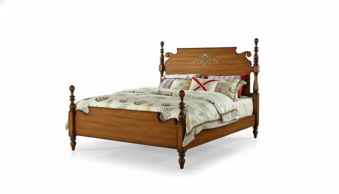 Lit double de créateur Lits Lits en bois Américain Hôtel de luxe Chambre à coucher nouveau