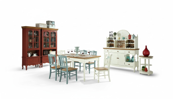 Meubles design de salle à manger 8 pièces. Ensemble Table Chaises Commode Enfilade Groupe Suite