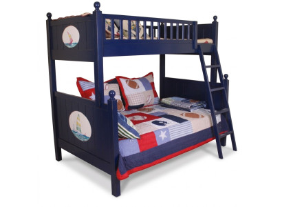 Lit superposé classique pour enfants Lit superposé Bleu Lit mezzanine Lit de jeu Lit pour enfants Lit superposé
