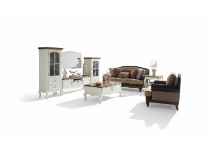 Pays de Stol Unité murale Salon Vitrine Buffet Meuble télé Armoire en bois 3 pièces