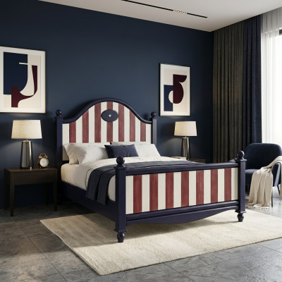 Lit de designer Lits de mariage Lit double Lit rembourré Chambre à coucher Lit en bois neuf