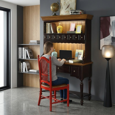 Mobilier de bureau Bureau Mobilier informatique en bois Bureau Bois Tables Chaise 2pcs.