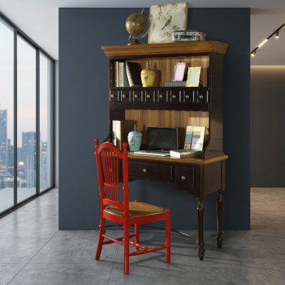 Mobilier de bureau Bureau Mobilier informatique en bois Bureau Bois Tables Chaise 2pcs.