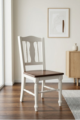 Chaise américaine 1x Chaise de salle à manger Canapé TV Siège de salon Chaise rembourrée Maison de campagne