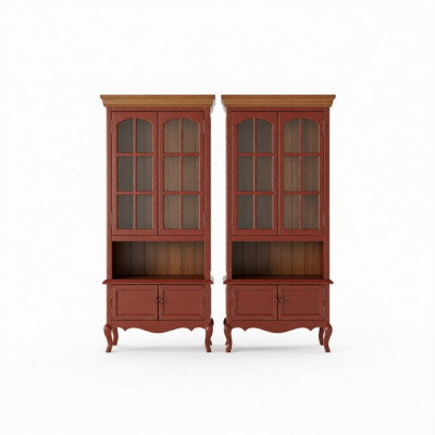 Armoire de luxe en bois Meubles Armoires Vitrine Etagère Classeur Armoire vitrée Antique