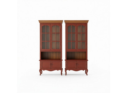 Armoire de luxe en bois Meubles Armoires Vitrine Etagère Classeur Armoire vitrée Antique
