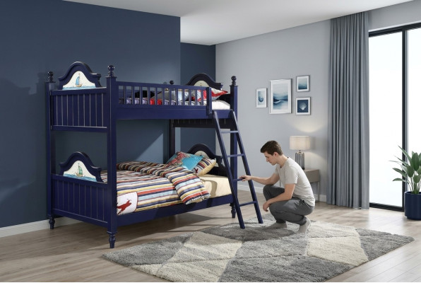 Lit superposé classique Lit enfant Lits Chambre d'enfants Lit Lit mezzanine