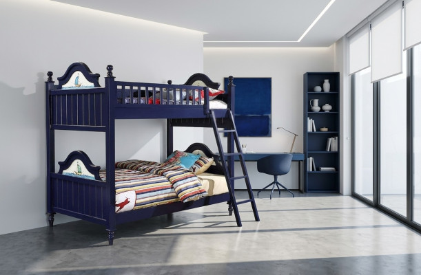 Lit superposé classique Lit enfant Lits Chambre d'enfants Lit Lit mezzanine