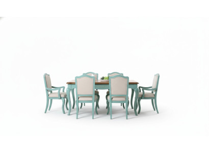 Ensemble de salle à manger Table à manger 6 x Ensemble de chaises Ensemble de table Ensemble de salle à manger Classique Ensemble de salle à manger 7 pièces.