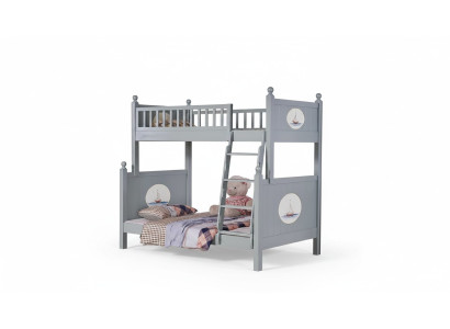 Lit superposé pour chambre d'enfant élégante, lit mezzanine de luxe pour jeunes, lits à étage élevé