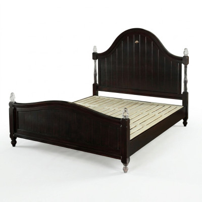 Lit de designer Maison de campagne Bois Hôtel Lits en métal Chambre double Mobilier en bois