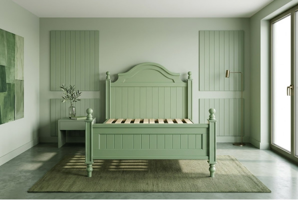 Lit vert Lits classiques Maison de campagne Lit double Hôtel Chambre de luxe neuve