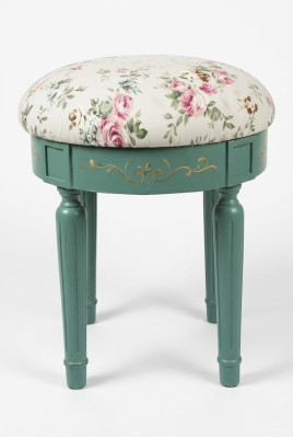 Tissu de siège de designer Tabouret Rembourrage de siège Tabouret Tabouret Textile Bois Style Maison de campagne