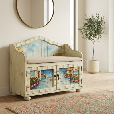 Banquette rembourrée Banquette Tabouret de designer Banquette Meuble de siège banc en bois banc à chaussures