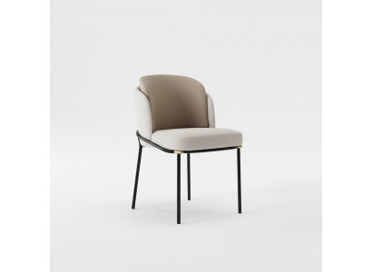 Salle à manger 1x Chaise Chaises Rembourrage Textile Moderne Designer Lehn Siège Fauteuil