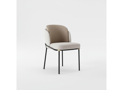 Salle à manger 1x Chaise Chaises Rembourrage Textile Moderne Designer Lehn Siège Fauteuil