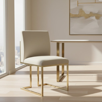 Ensemble de chaises Siège Rembourrage Balançoire Chaises de salle à manger Lehn Textile Moderne de Luxe