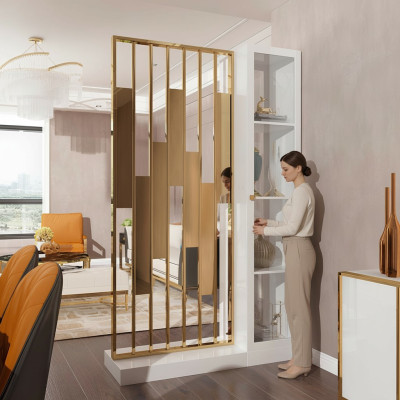 Étagère métallique Designer de séparation de haute qualité Etagères de luxe Style de meubles Armoire Murale Métal nouveau