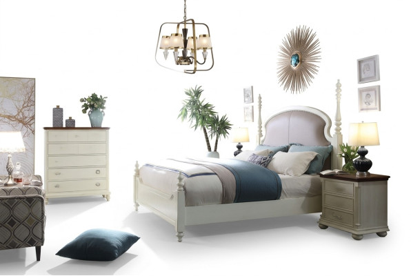 Lit Table de chevet Commode 3 pcs. Ensemble de chambre à coucher Design Moderne Lits de luxe neufs