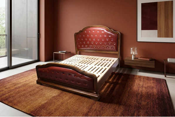 Conception de literie de luxe pour lits doubles d'hôtel Mariage en cuir 180x200cm