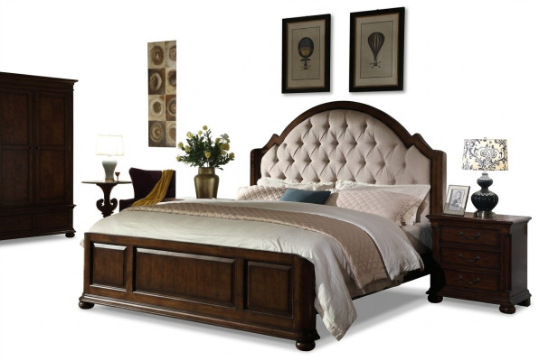 Lit Lit Lit Lit en tissu de chambre de luxe en bois lits de cuir meubles Chesterfield