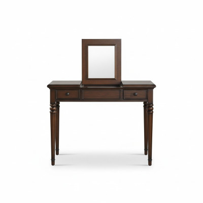 Véritable Table en bois Console classique Miroir Commode Coiffeuse Chambre nouvelle