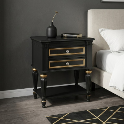 Table de chevet Gris Mobilier de design moderne en bois de luxe Commander Table de chambre