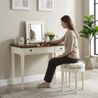 Coiffeuse Miroir Console de luxe Commode Commode de chambre Table console Bois neuf
