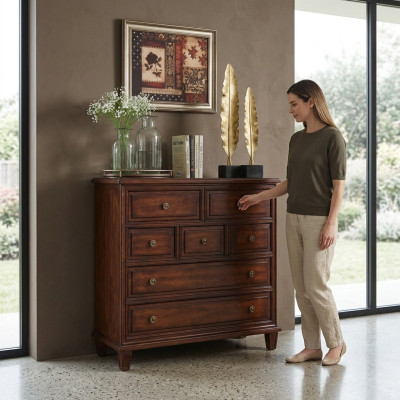 Style italien Meubles Commode Buffet Armoire Armoire haute Meubles Bois massif neuf