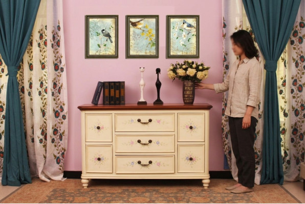 Conception blanche Salle de séjour Commode Buffet Commode Commodes Armoire