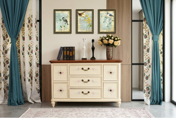 Conception blanche Salle de séjour Commode Buffet Commode Commodes Armoire