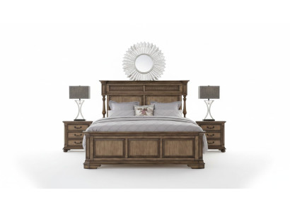 Mobilier de designer de maison de campagne Lit Chambre double 180x200cm Lits de style wilhelminien