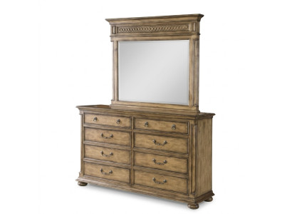 Miroir Commode Armoire Commodes Bahut Ensemble de chambre Bois Style moderne 2 pièces