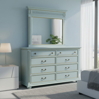 Meubles élégants de style Chambre commode Armoire Buffet classique avec miroir