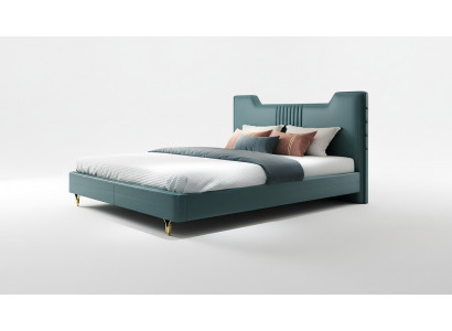 Lit en bois de designer moderne Mobilier noble Lits doubles nouvelle tapisserie de chambre