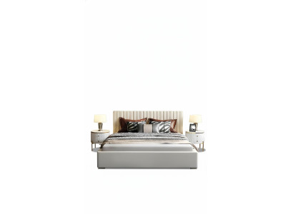 Designer Lit Chambre Lit double Lits Cuir Hôtel de luxe Rembourrage 180/200cm