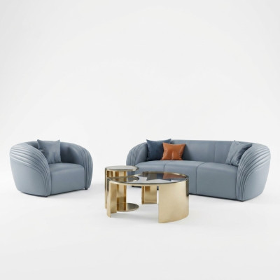 Ensemble de canapé 3+1 places Design Sofas Tapisserie Canapés Moderne de Luxe Nouveau