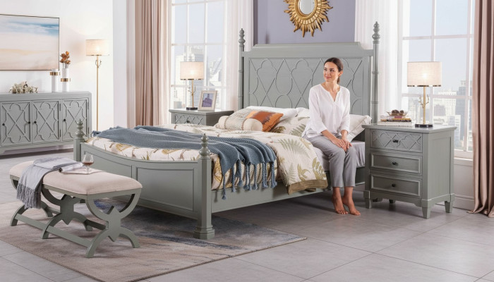 Lit classique 2x table de chevet 3 pièces. Ensemble de chambre à coucher Lits neufs de luxe 150x200 neuf