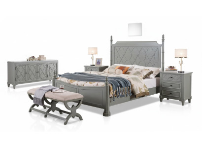 Lit classique 2x table de chevet 3 pièces. Ensemble de chambre à coucher Lits neufs de luxe 150x200 neuf