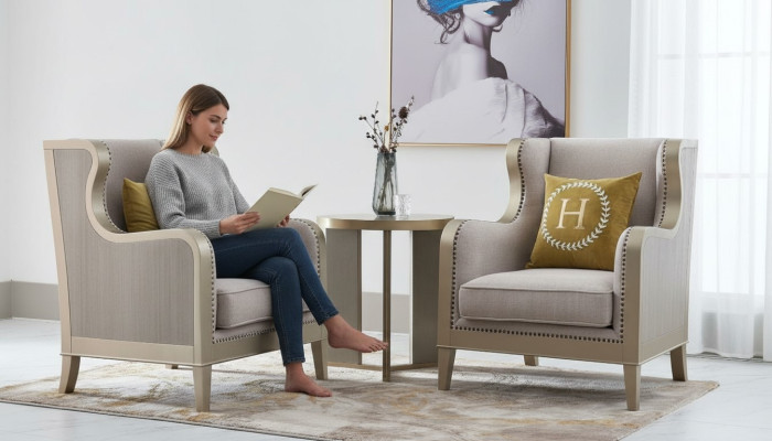 Sofa Set Suite Ensemble de 3 pièces 2x Fauteuil Table d'appoint Table Canapé Ensemble Suites