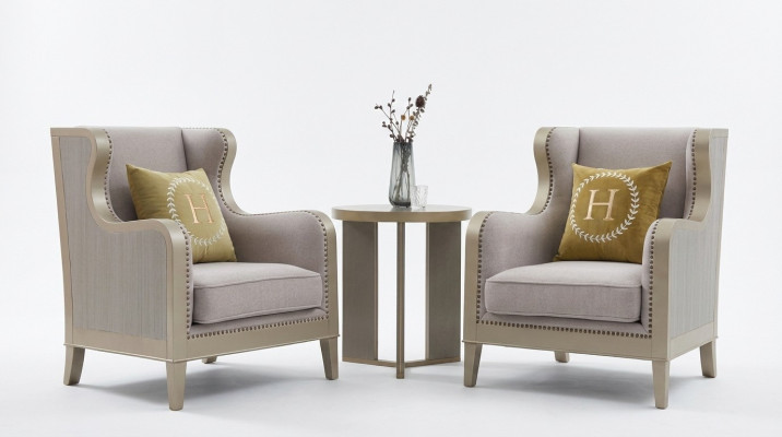 Sofa Set Suite Ensemble de 3 pièces 2x Fauteuil Table d'appoint Table Canapé Ensemble Suites