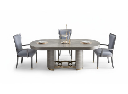 Ensemble table à manger de designer classique + 4 chaises, ensemble suite pour la salle à manger 5 pièces.