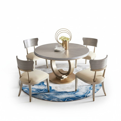 Chaise de salle à manger Ensemble de chaises Siège Moderne Suite 4x Chaises Rembourrage Lehn Design