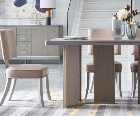 Meubles design Table en bois Siège Salle à manger 6x Chaises Ensemble de 7 pièces Neuf