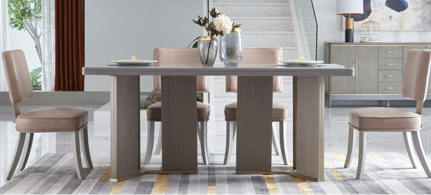 Meubles design Table en bois Siège Salle à manger 6x Chaises Ensemble de 7 pièces Neuf