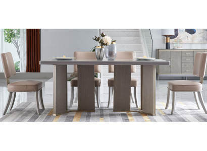 Meubles design Table en bois Siège Salle à manger 6x Chaises Ensemble de 7 pièces Neuf