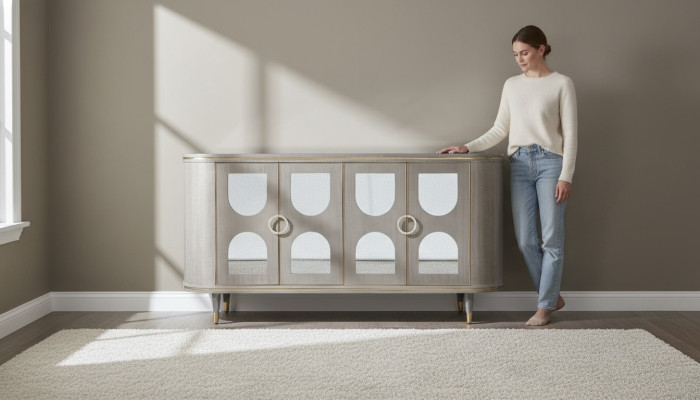 Commode Commodes Planche de designer Armoires Buffet en bois Étagère