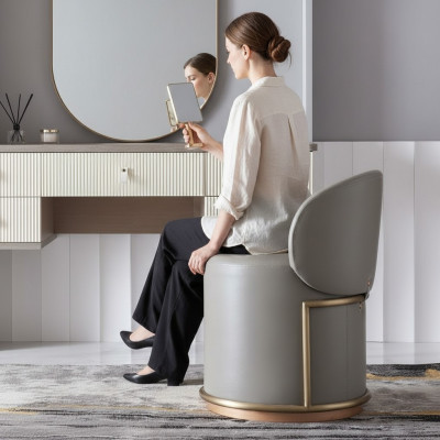 Tabouret Design Rembourrage Repose-pieds Ottoman Siège Cuir Chaise Longue Pouf