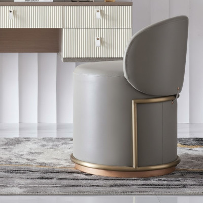 Tabouret Design Rembourrage Repose-pieds Ottoman Siège Cuir Chaise Longue Pouf