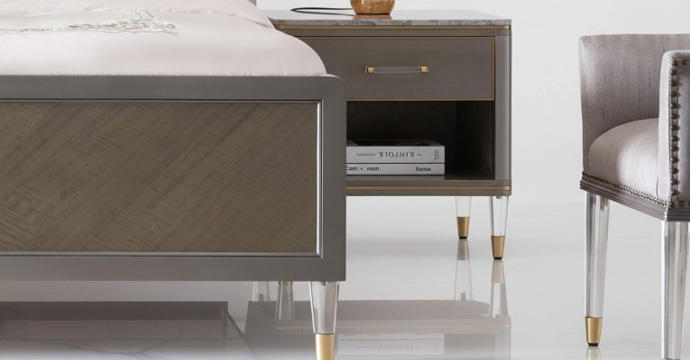 Table de chevet de luxe en bois Tables de chevet Table Consoles Nuit Style Moderne